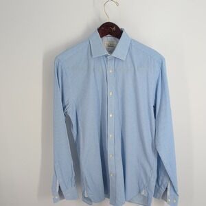 Ted Baker Endurance Geometric‎ Classic Button-Up Dress Shirt Light Blue 34/35